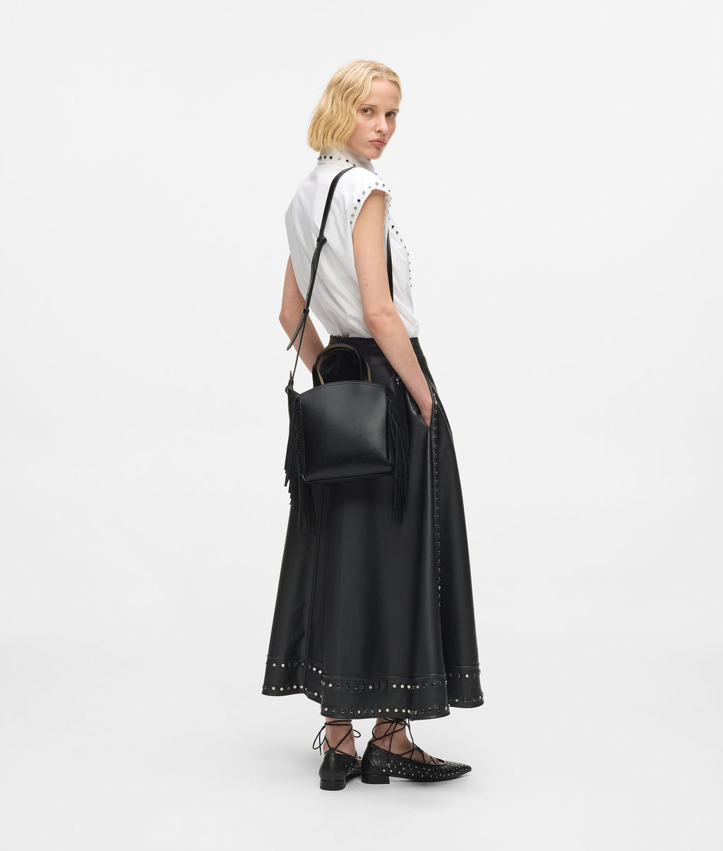 K/Circle small fringe tote bag
