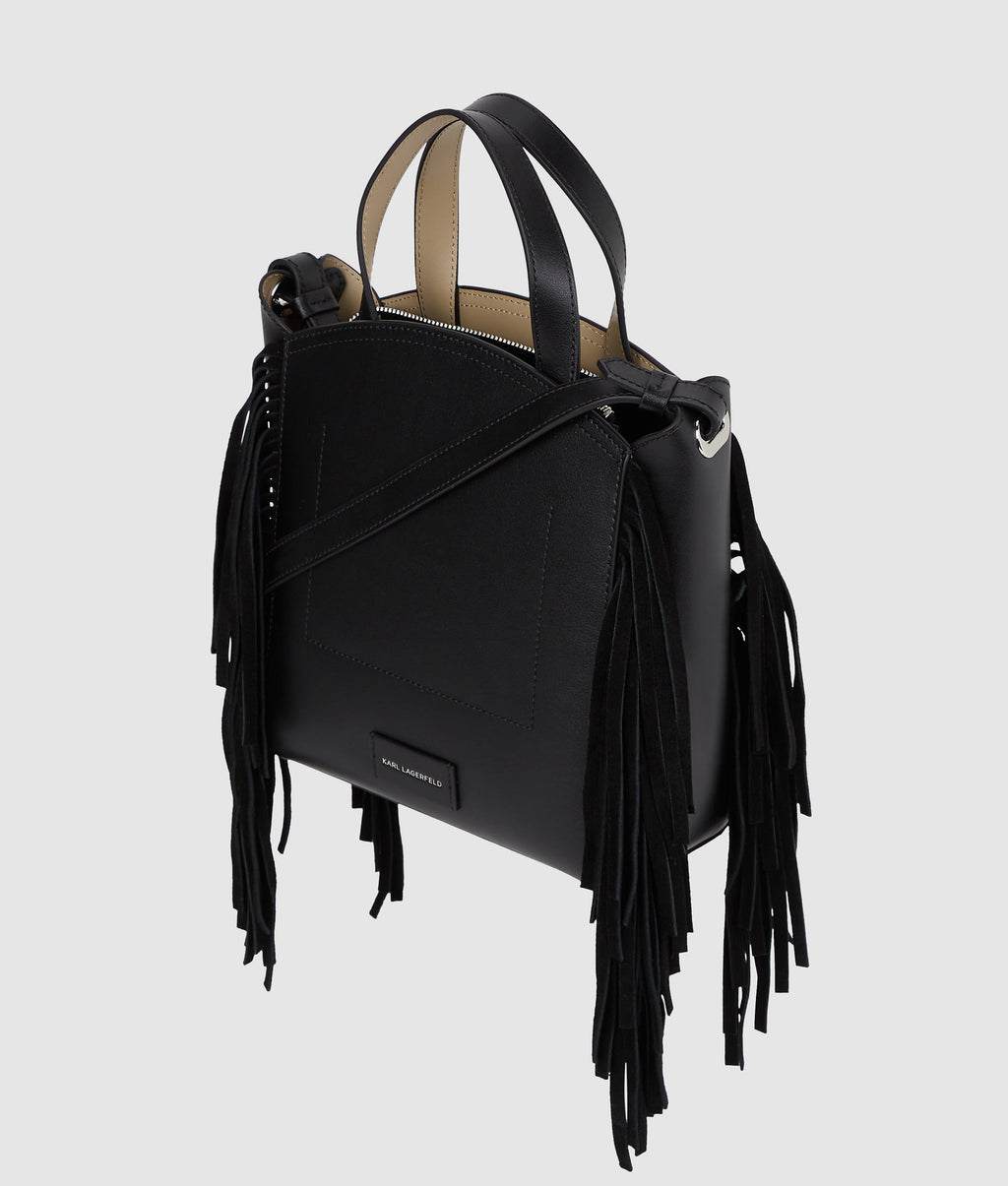 K/Circle small fringe tote bag
