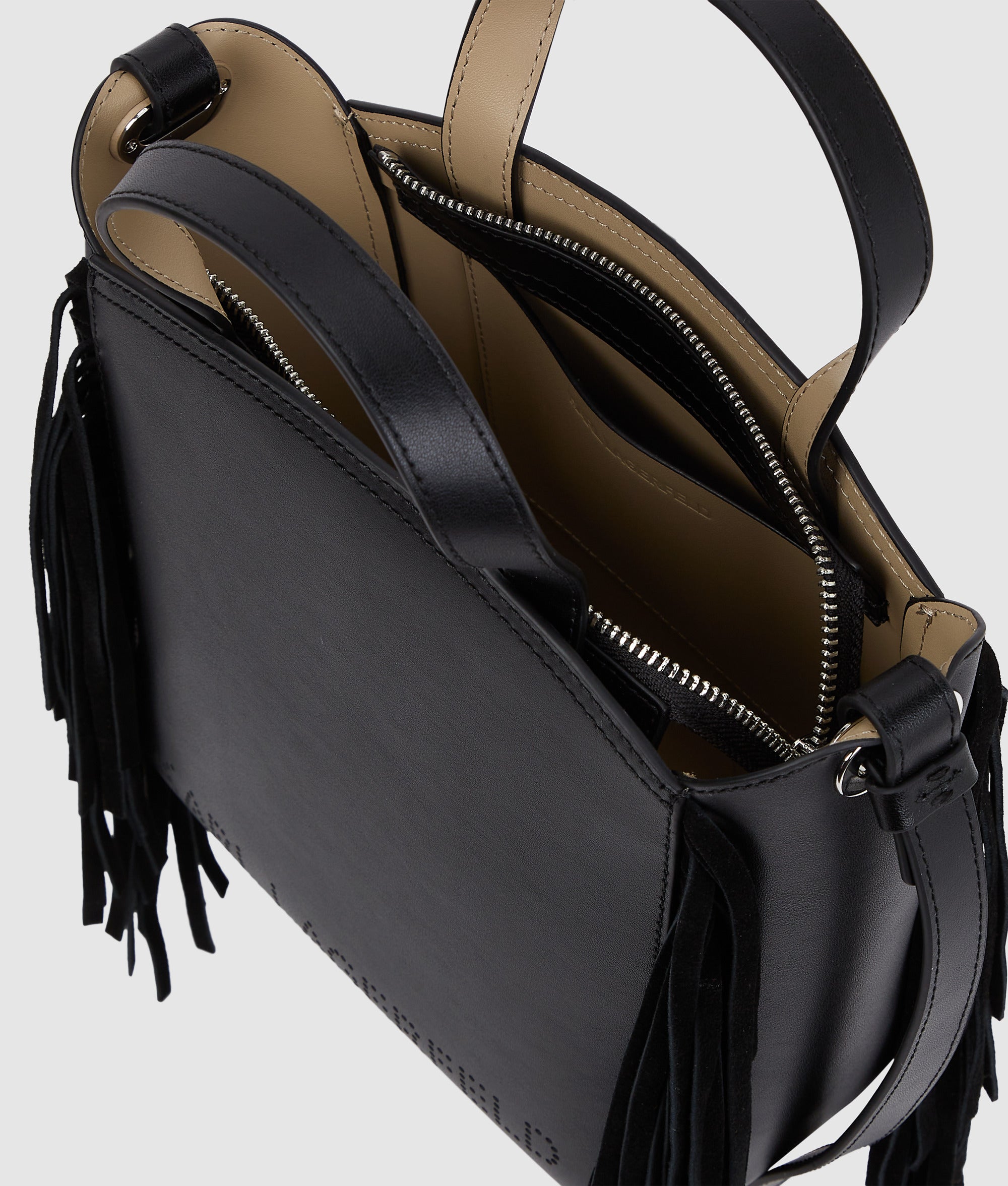 K/Circle small fringe tote bag