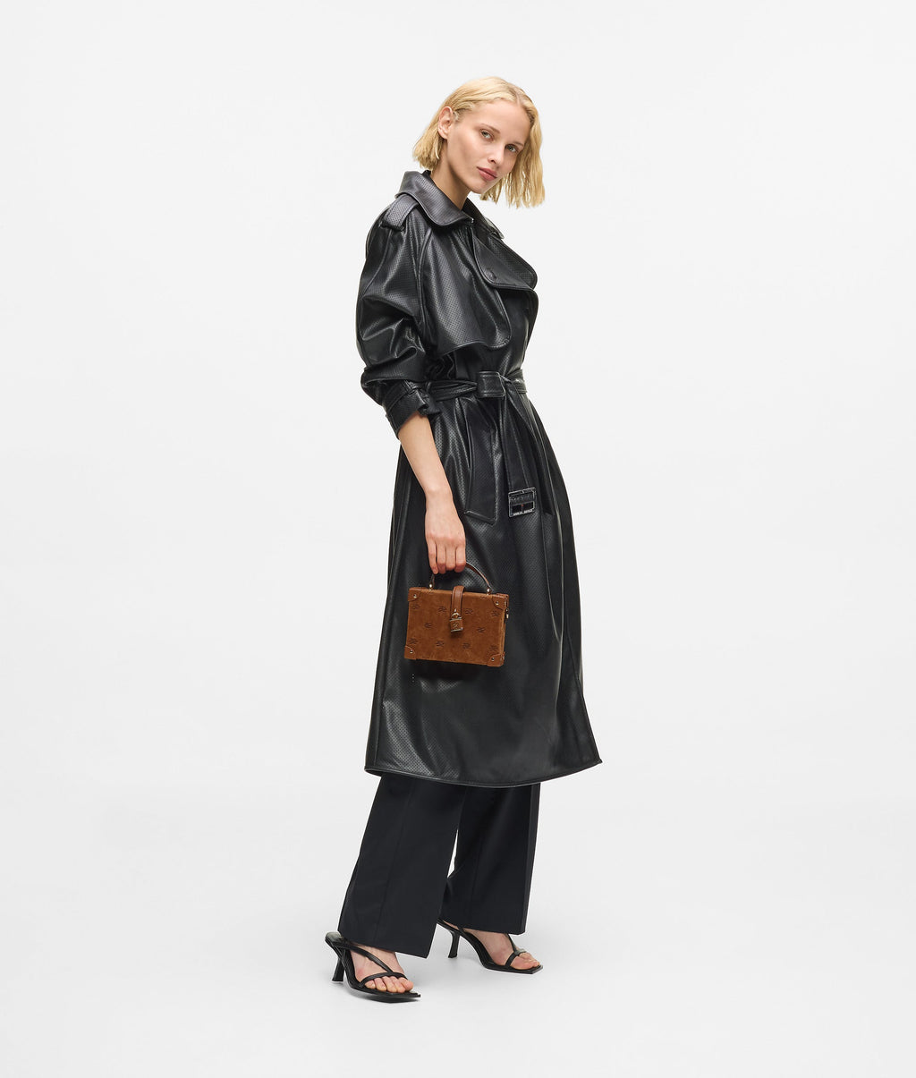 K/Autograph padlock suede trunk bag