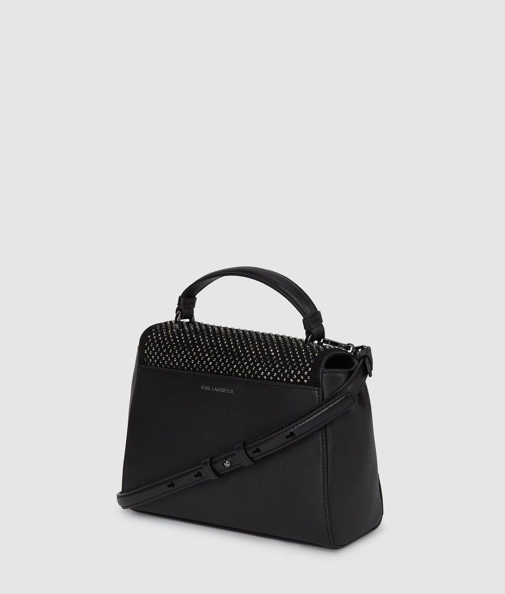 K/Autograph rhinestone top handle bag