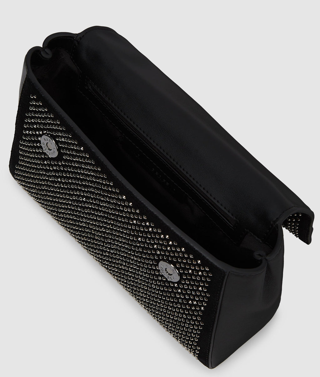 K/Autograph rhinestone top handle bag