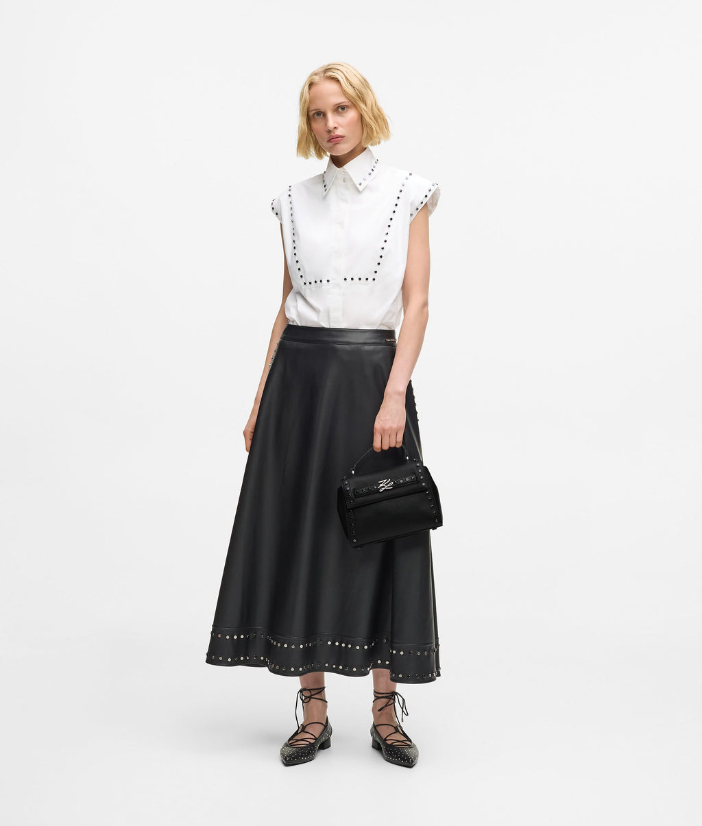 K/Autograph studded top handle bag
