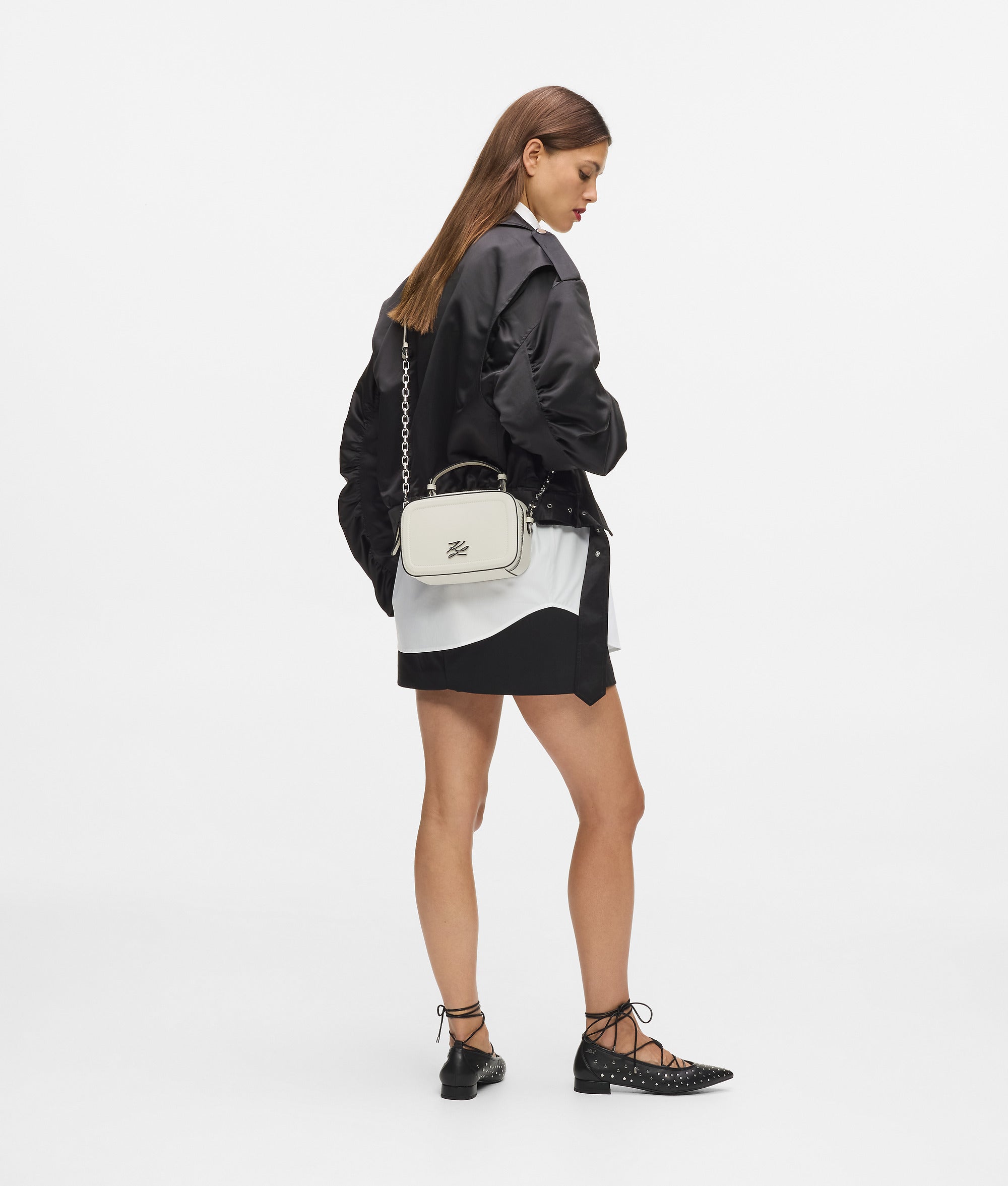 K/Autograph chain top handle bag