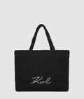K/Signature crochet beach bag