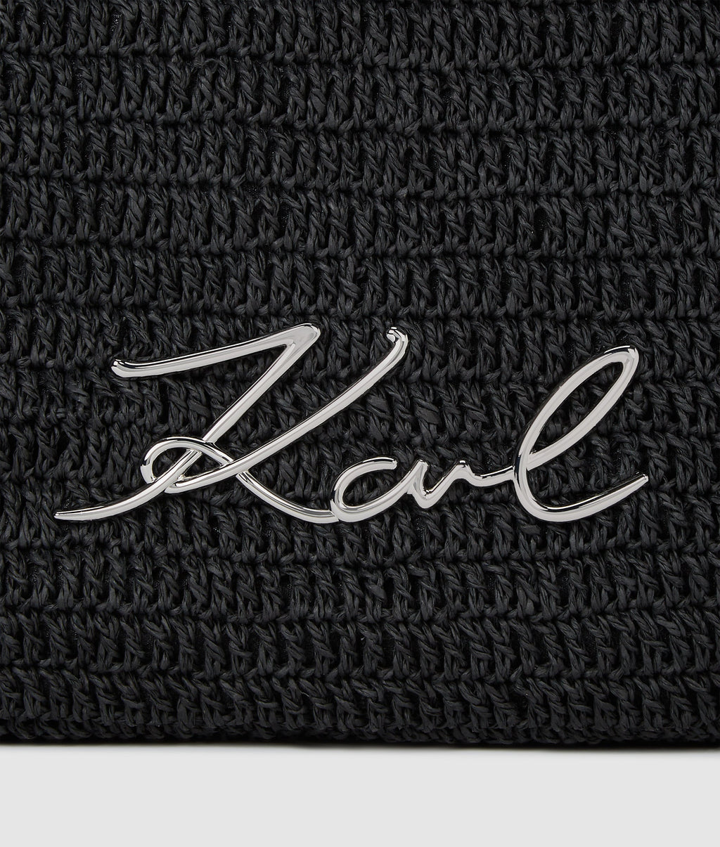 K/Signature crochet beach bag