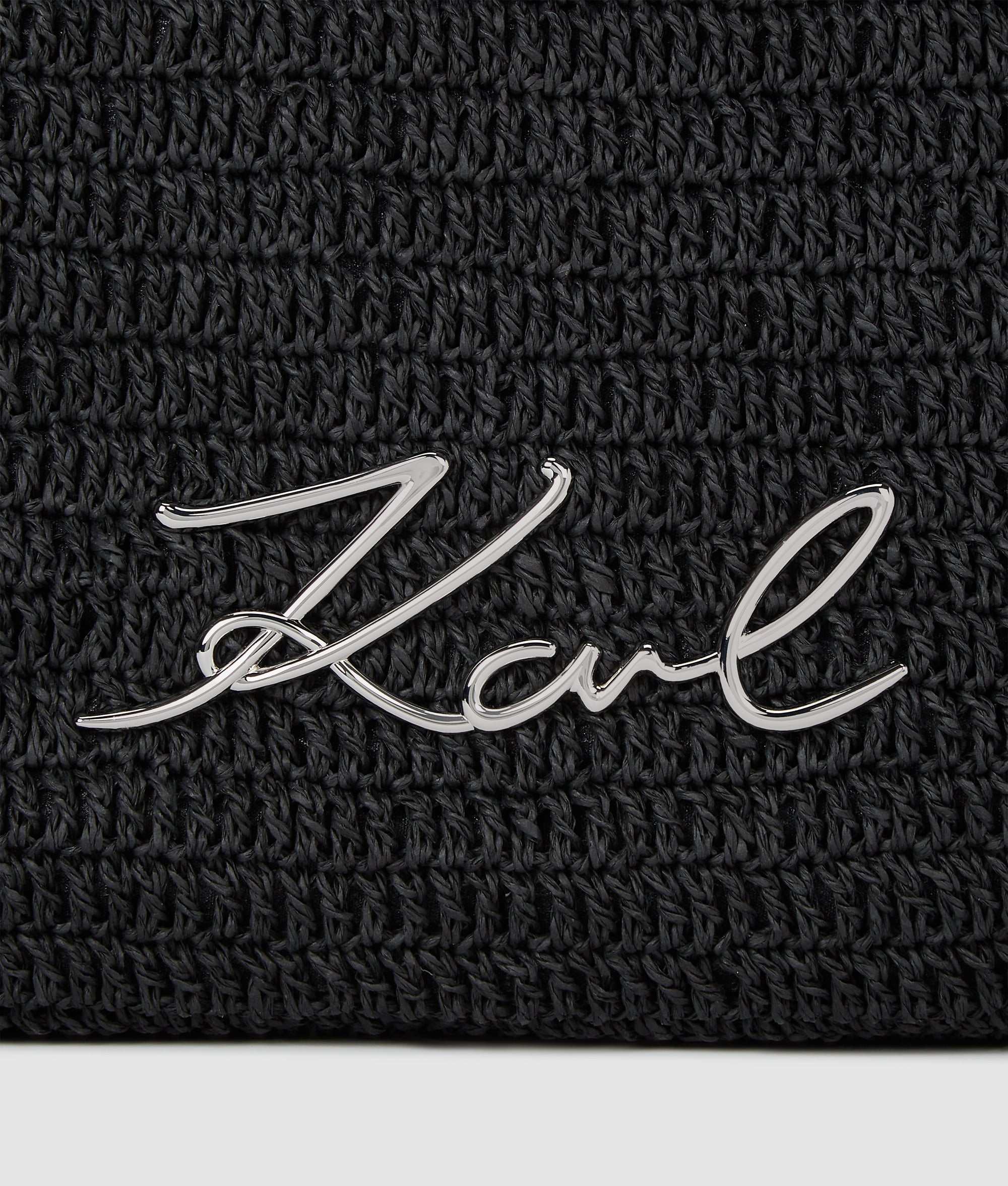K/Signature crochet beach bag