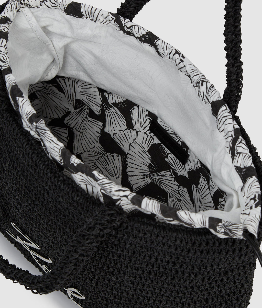 K/Signature crochet beach bag