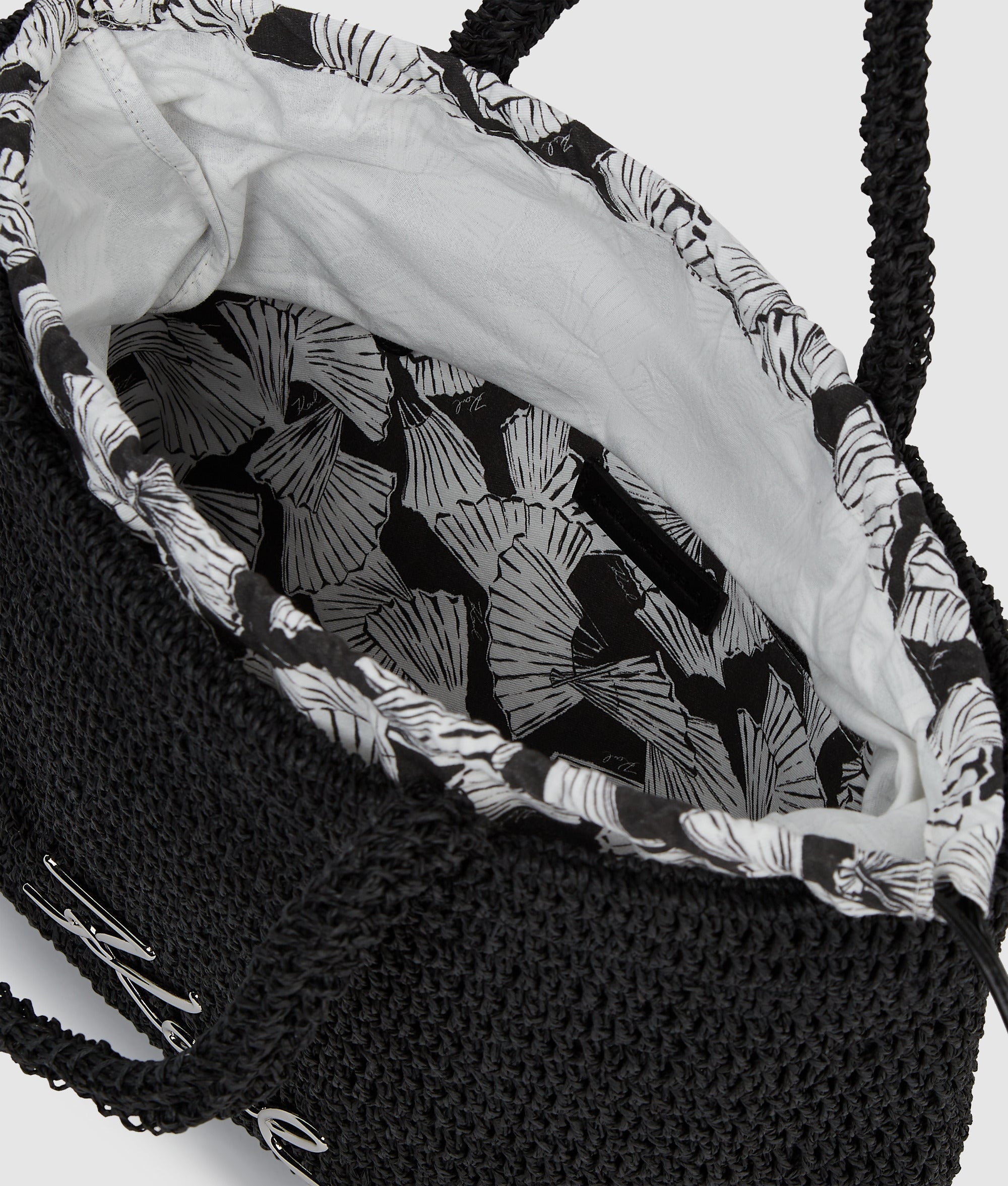 K/Signature crochet beach bag