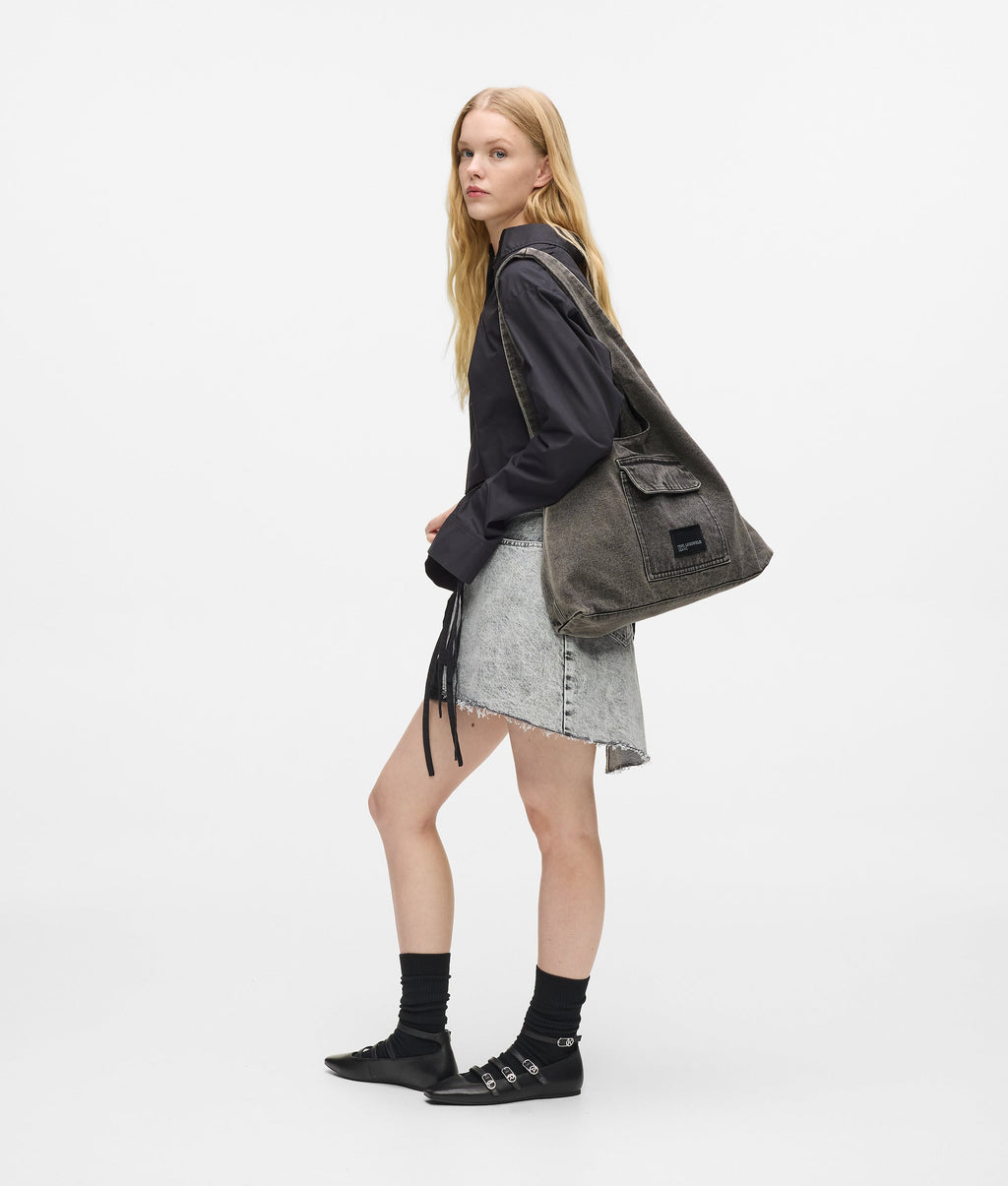 Denim hobo shopper
