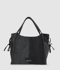 Two-tone denim shopper