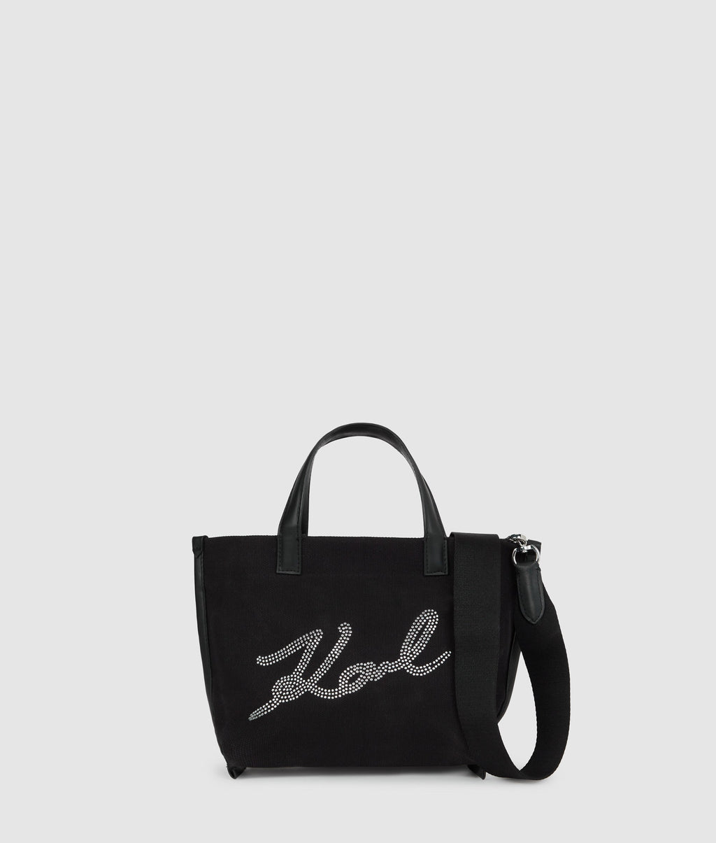 K/Signature mini rhinestone shopper