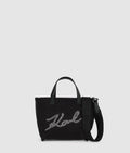 K/Signature mini rhinestone shopper