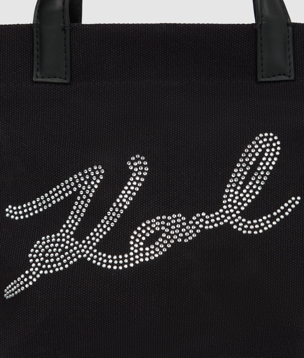K/Signature mini rhinestone shopper