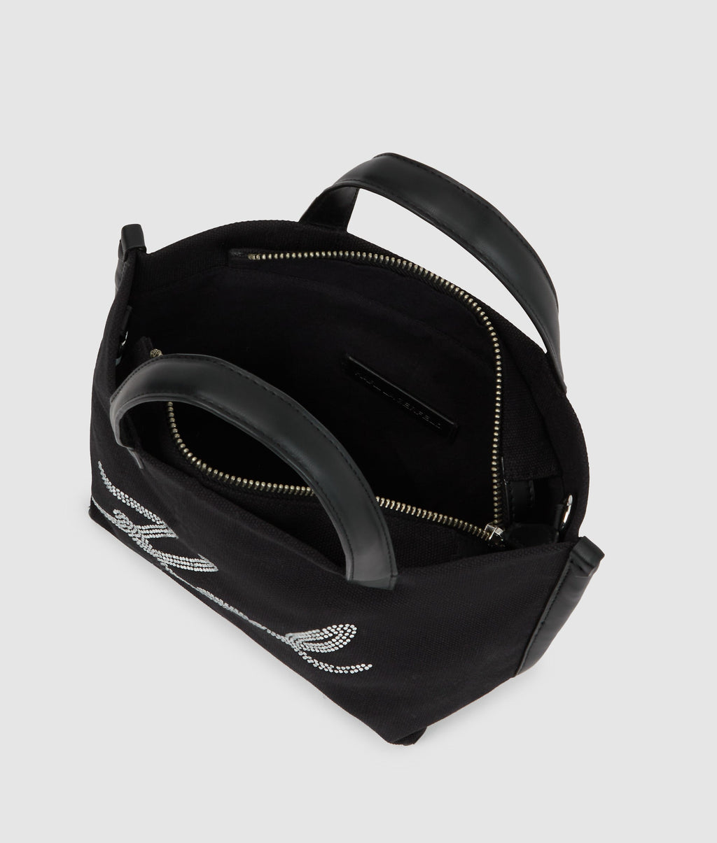 K/Signature mini rhinestone shopper