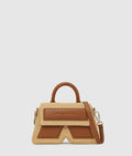 Ikon K woven top handle bag