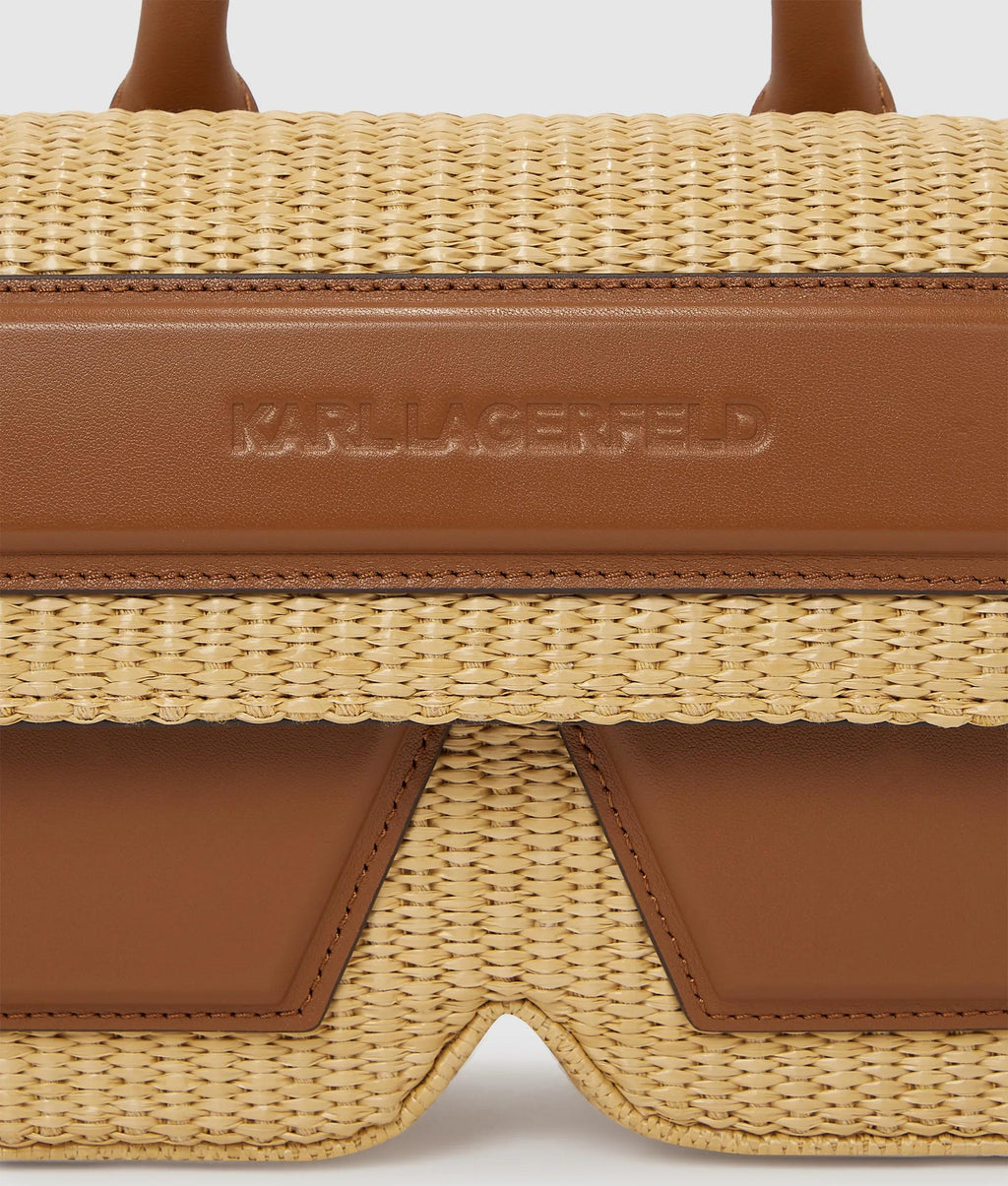 Ikon K woven top handle bag