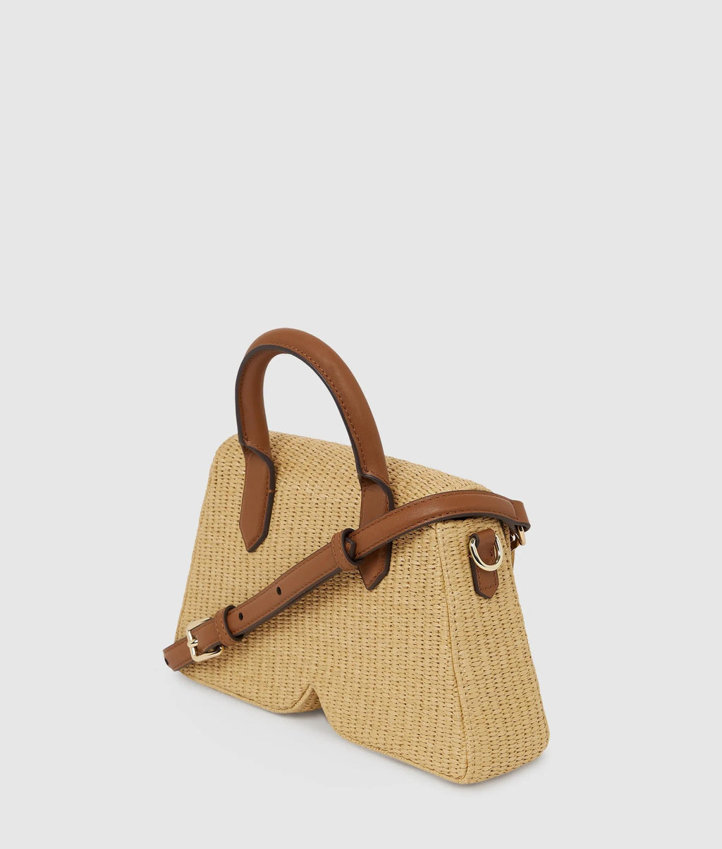 Ikon K woven top handle bag