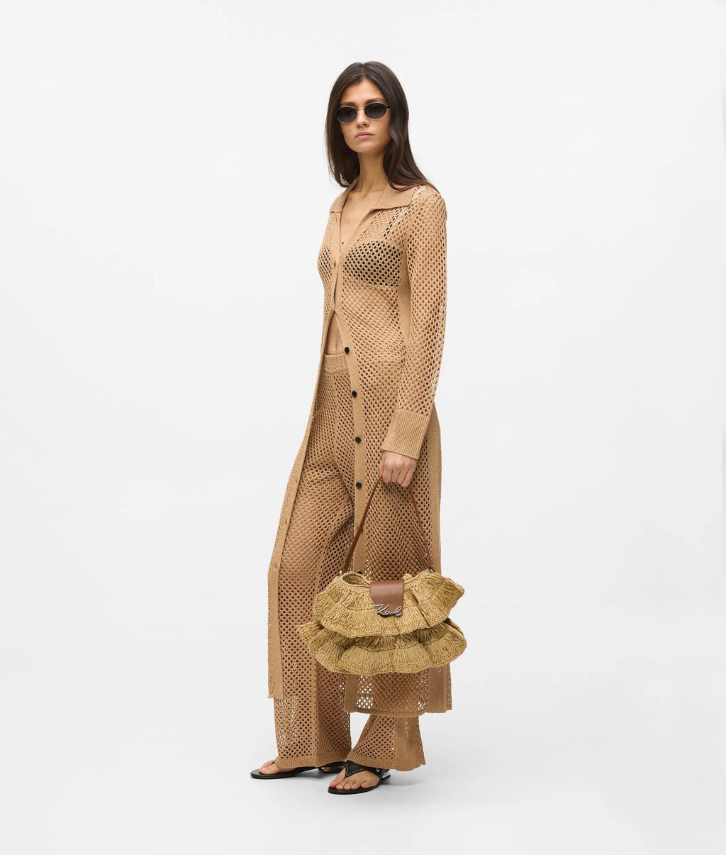 K/Signature ruffle shoulder bag