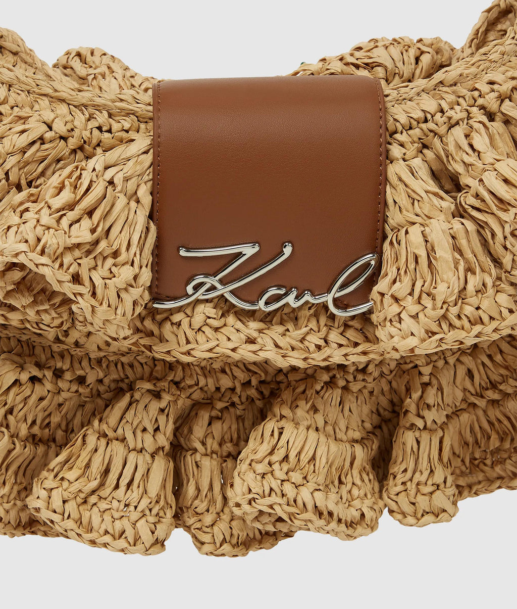 K/Signature ruffle shoulder bag