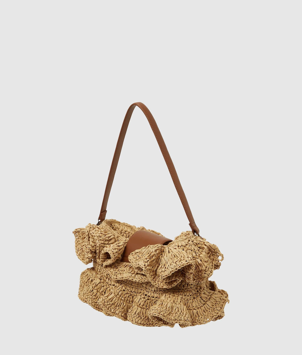 K/Signature ruffle shoulder bag