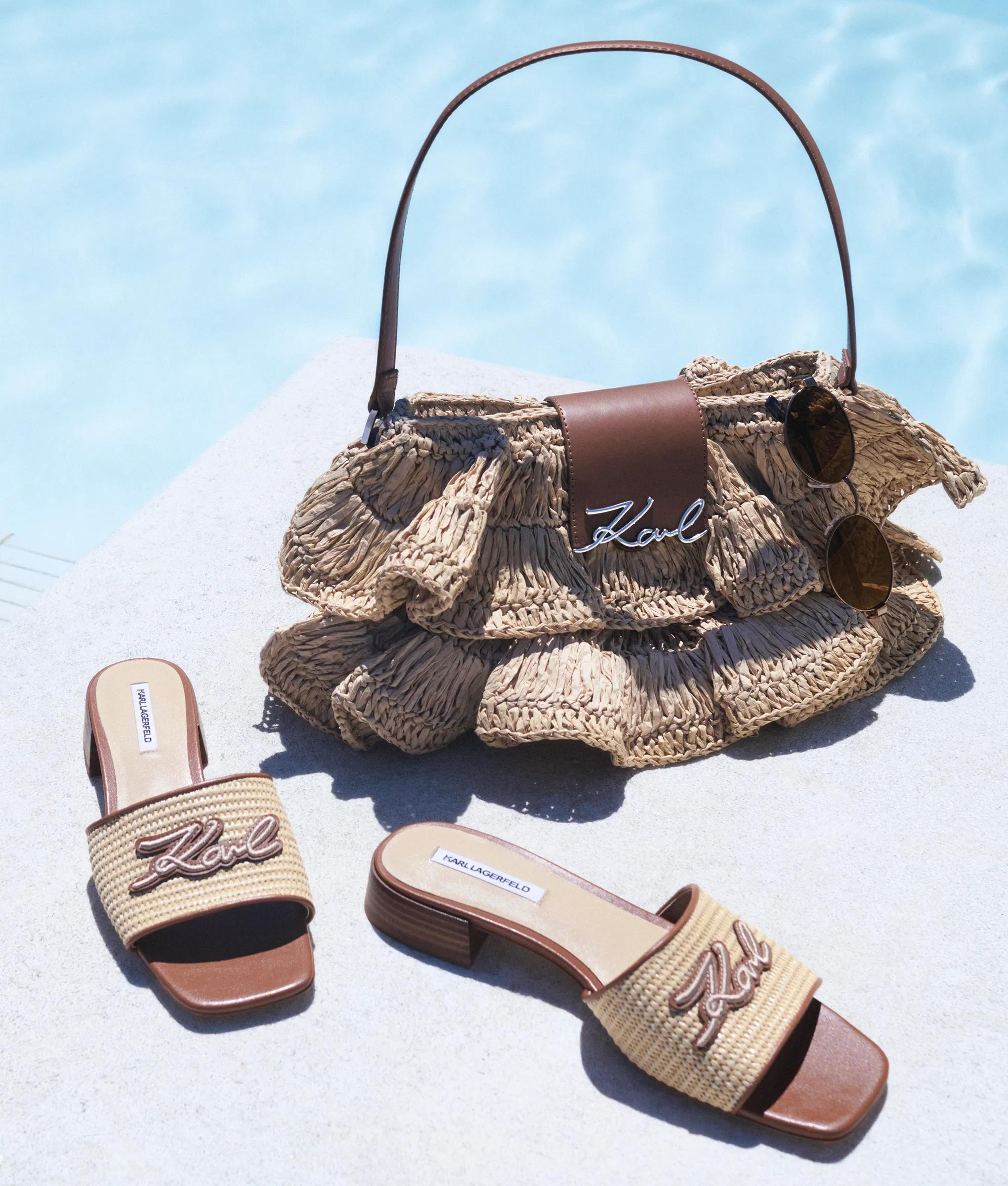 K/Signature ruffle shoulder bag