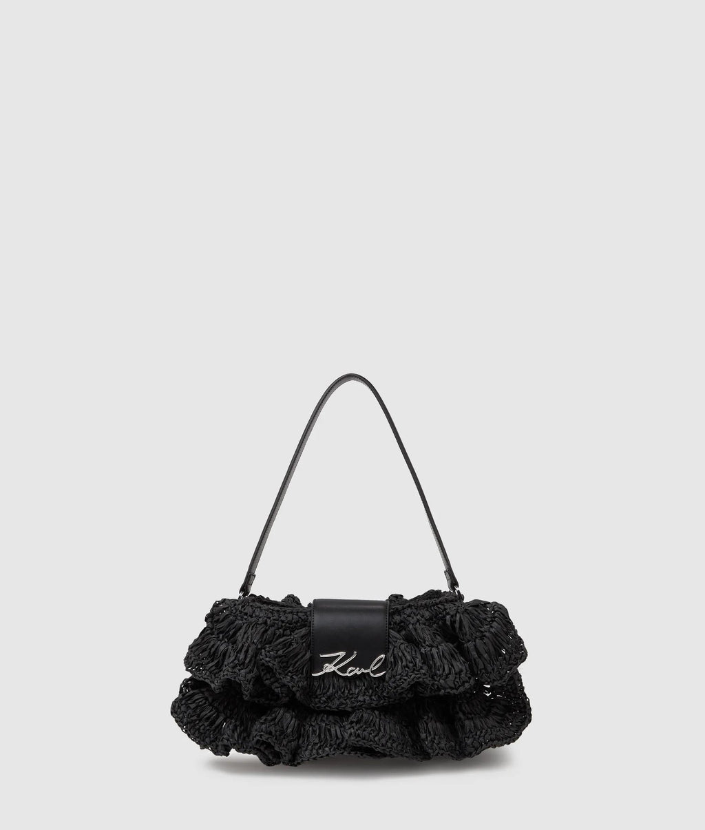 K/Signature ruffle shoulder bag