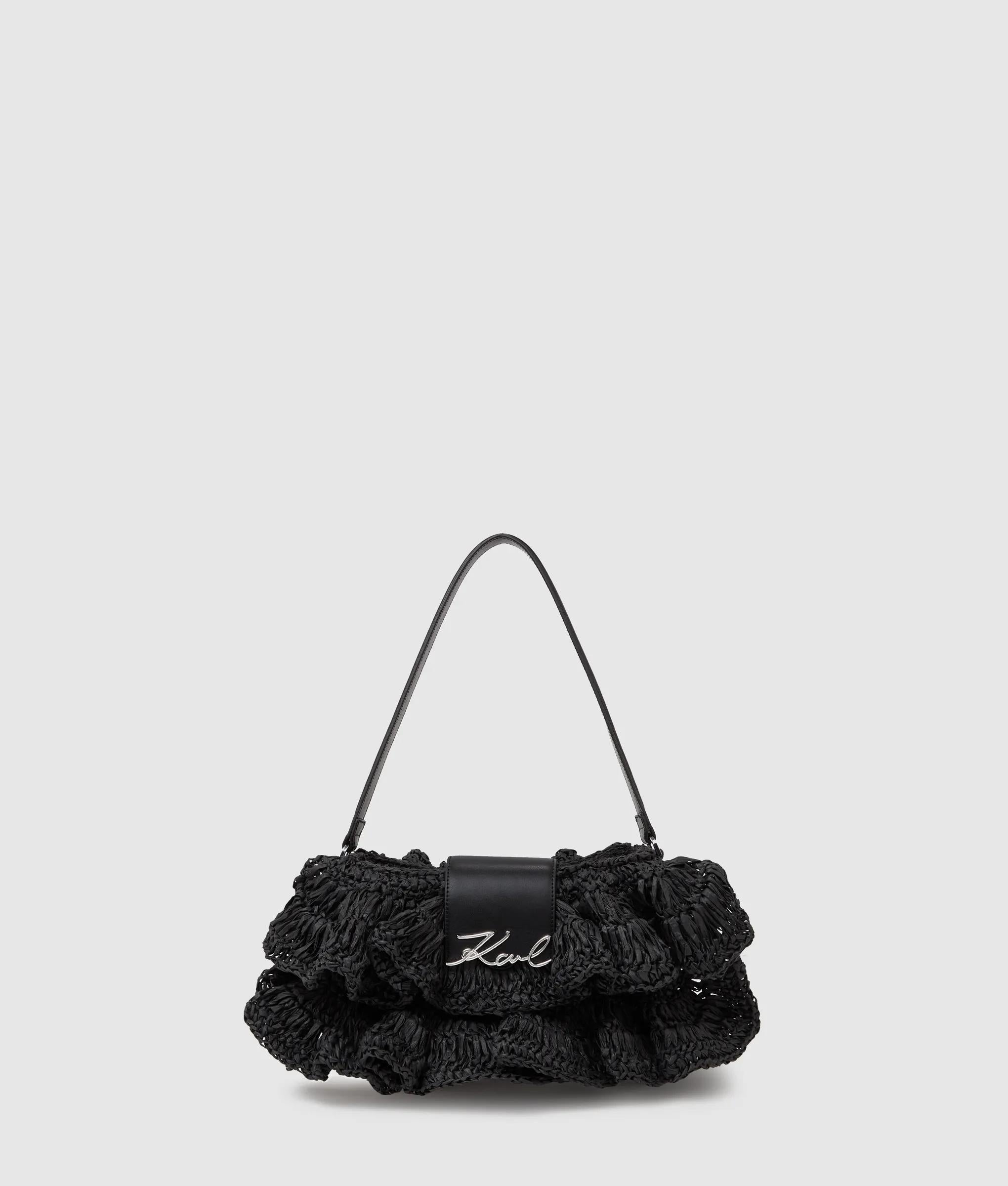 K/Signature ruffle shoulder bag