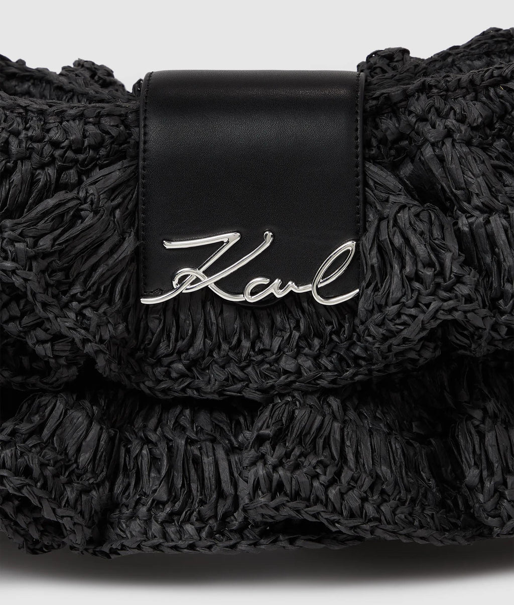 K/Signature ruffle shoulder bag
