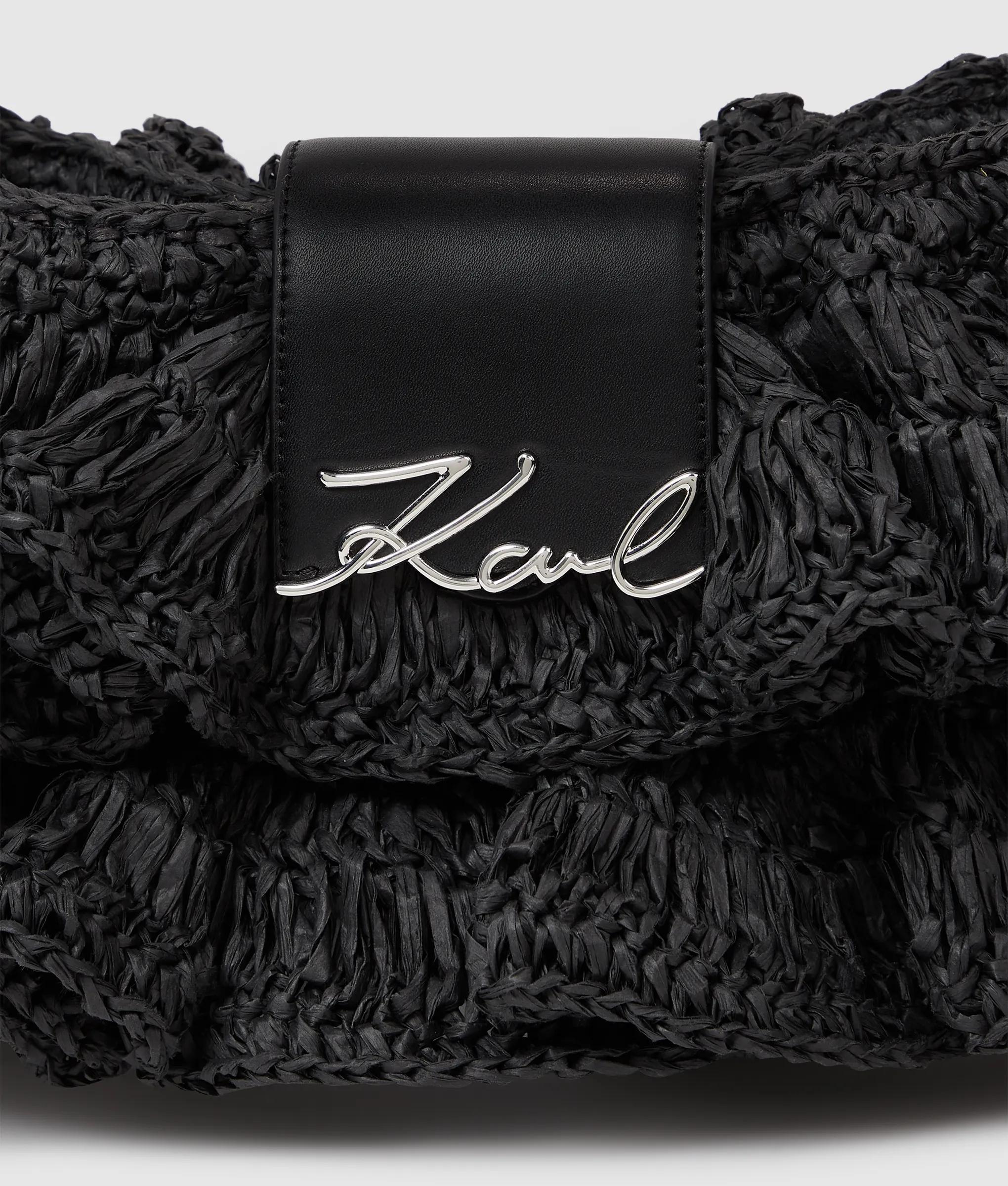 K/Signature ruffle shoulder bag