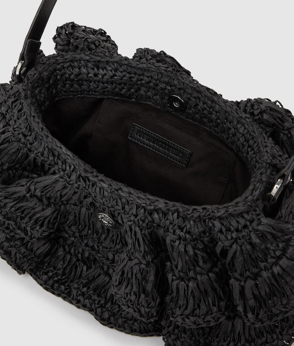 K/Signature ruffle shoulder bag