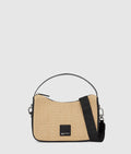Woven mini hobo bag