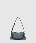 Denim chain shoulder bag