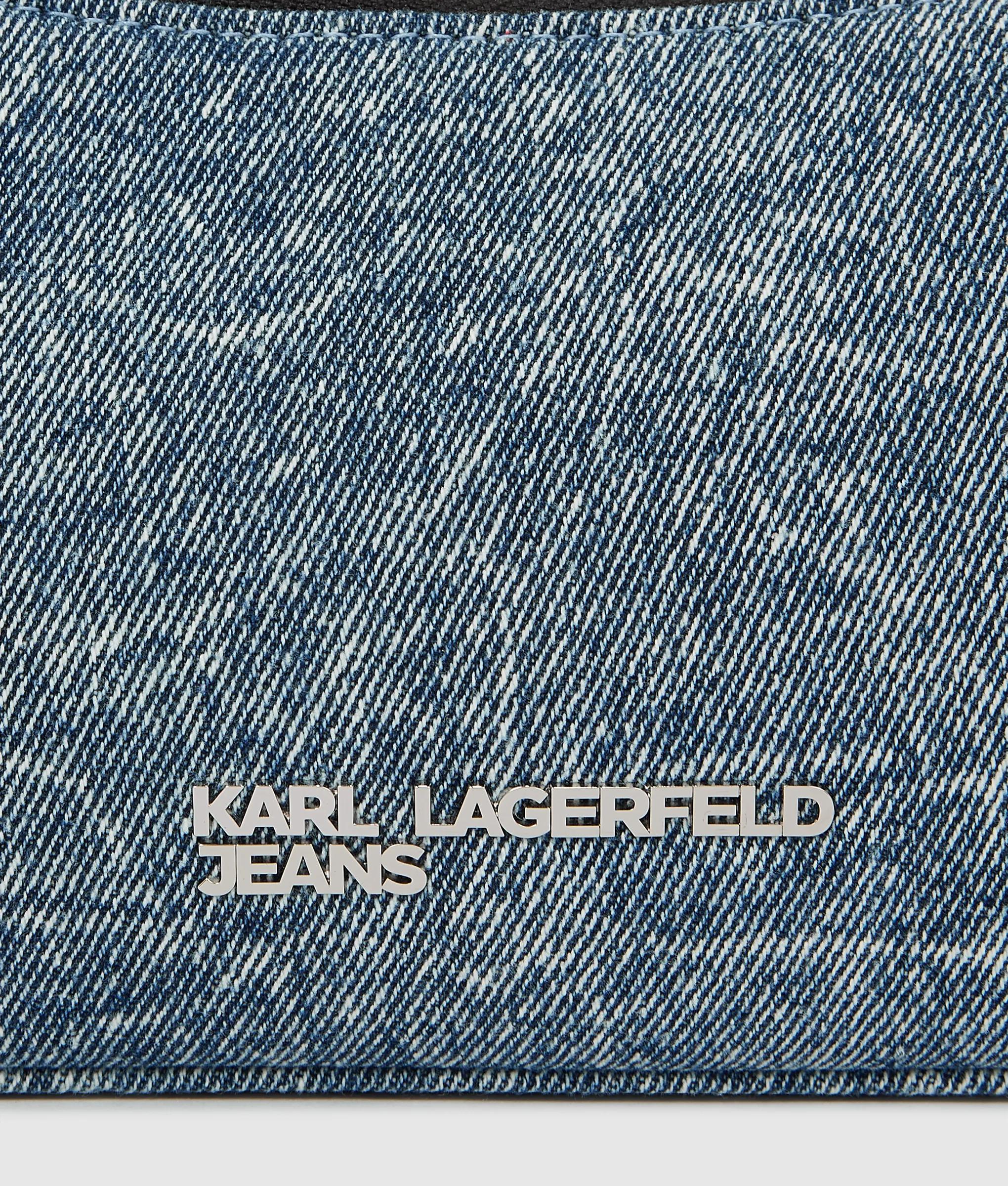 Denim chain shoulder bag