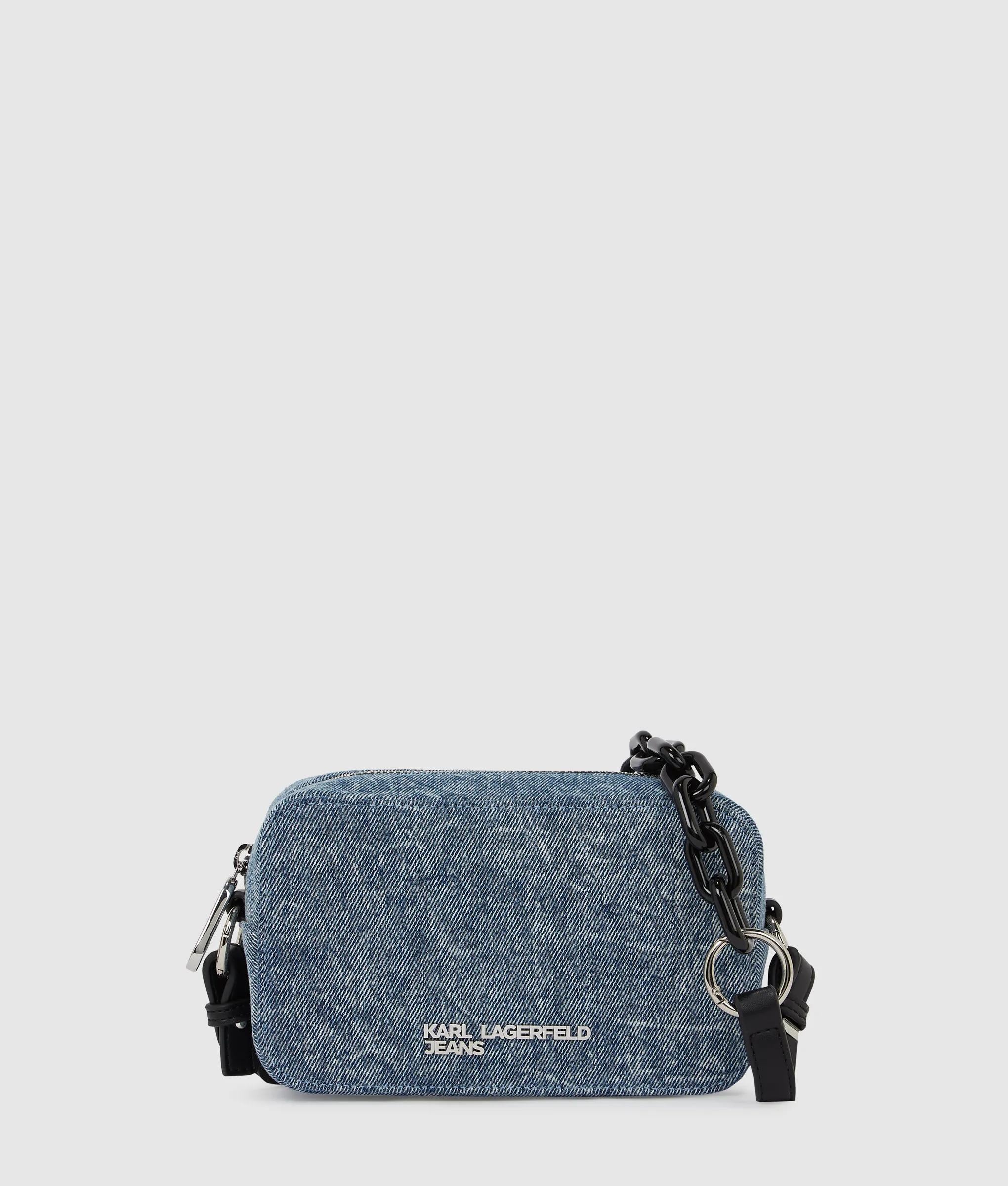 Denim chain camera bag