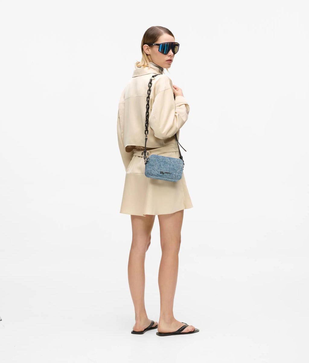 Denim chain camera bag