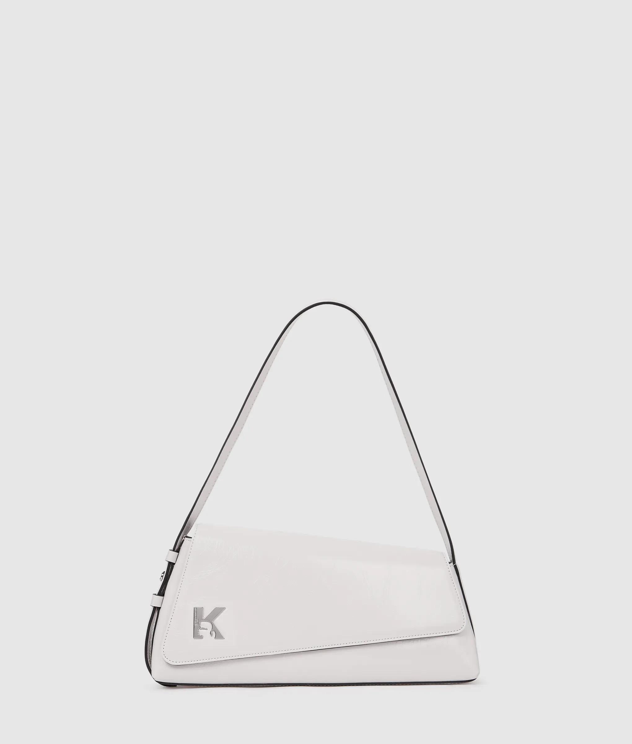 Geo high-shine flap bag