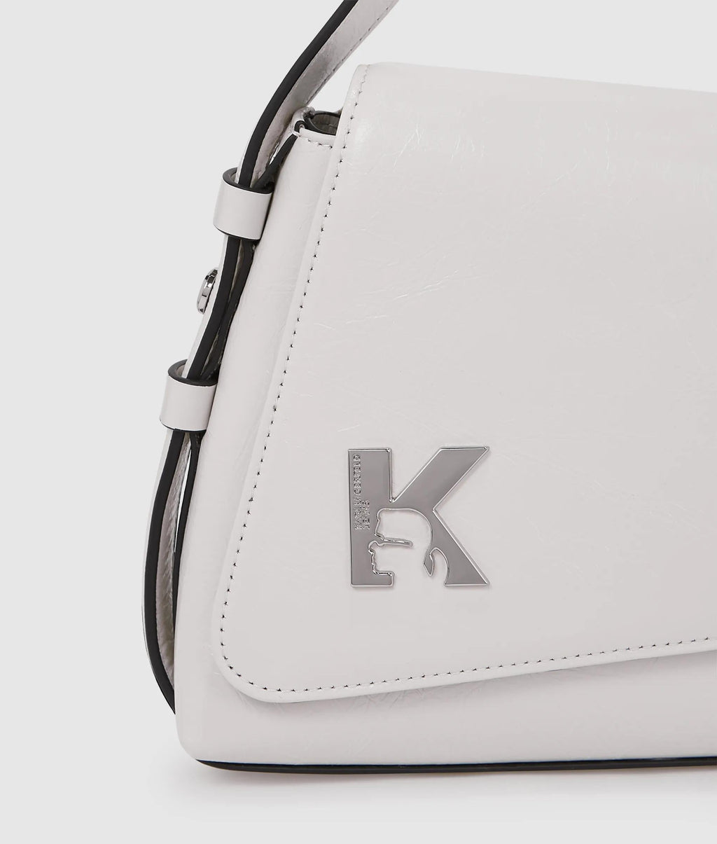 Geo high-shine flap bag