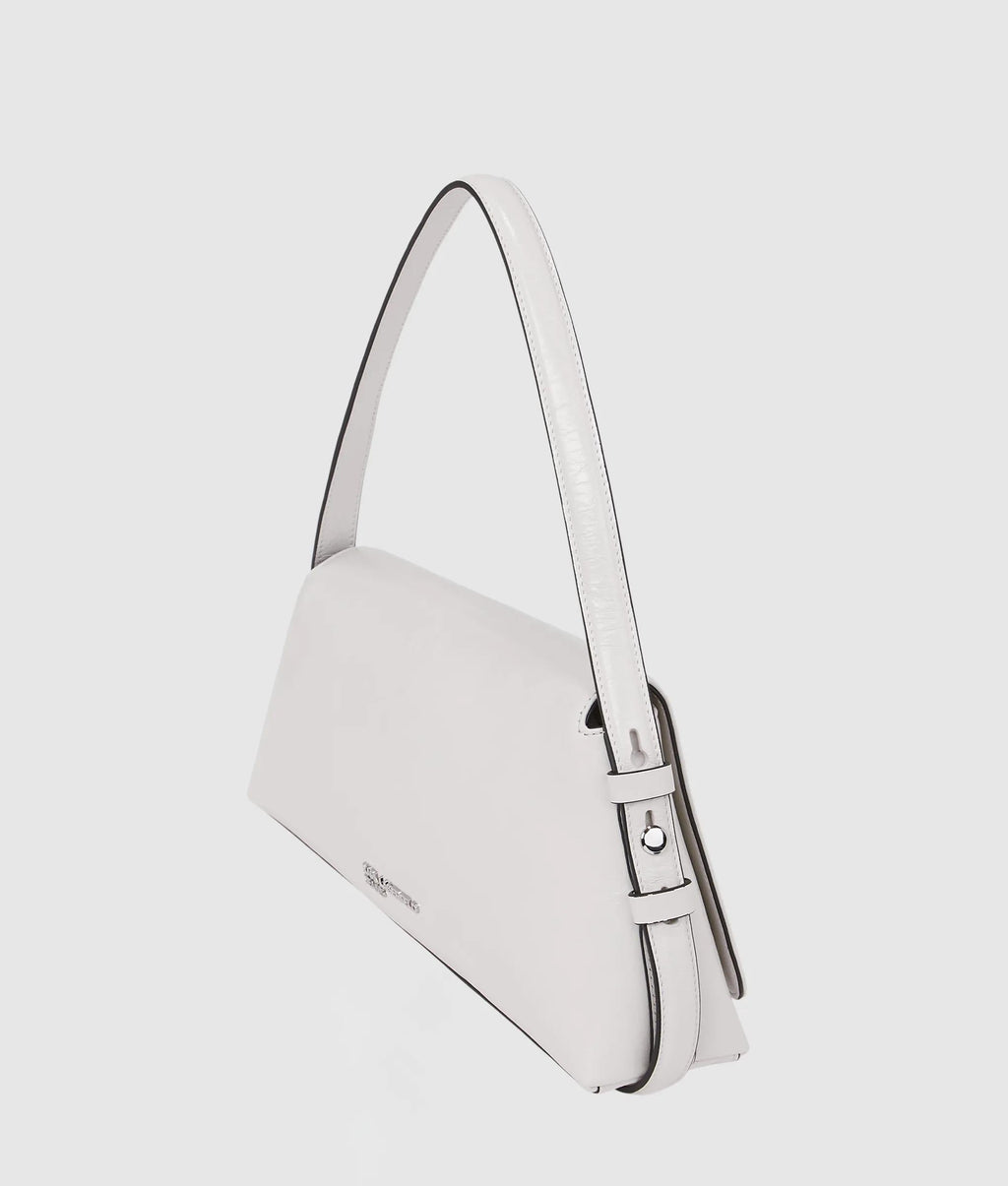Geo high-shine flap bag