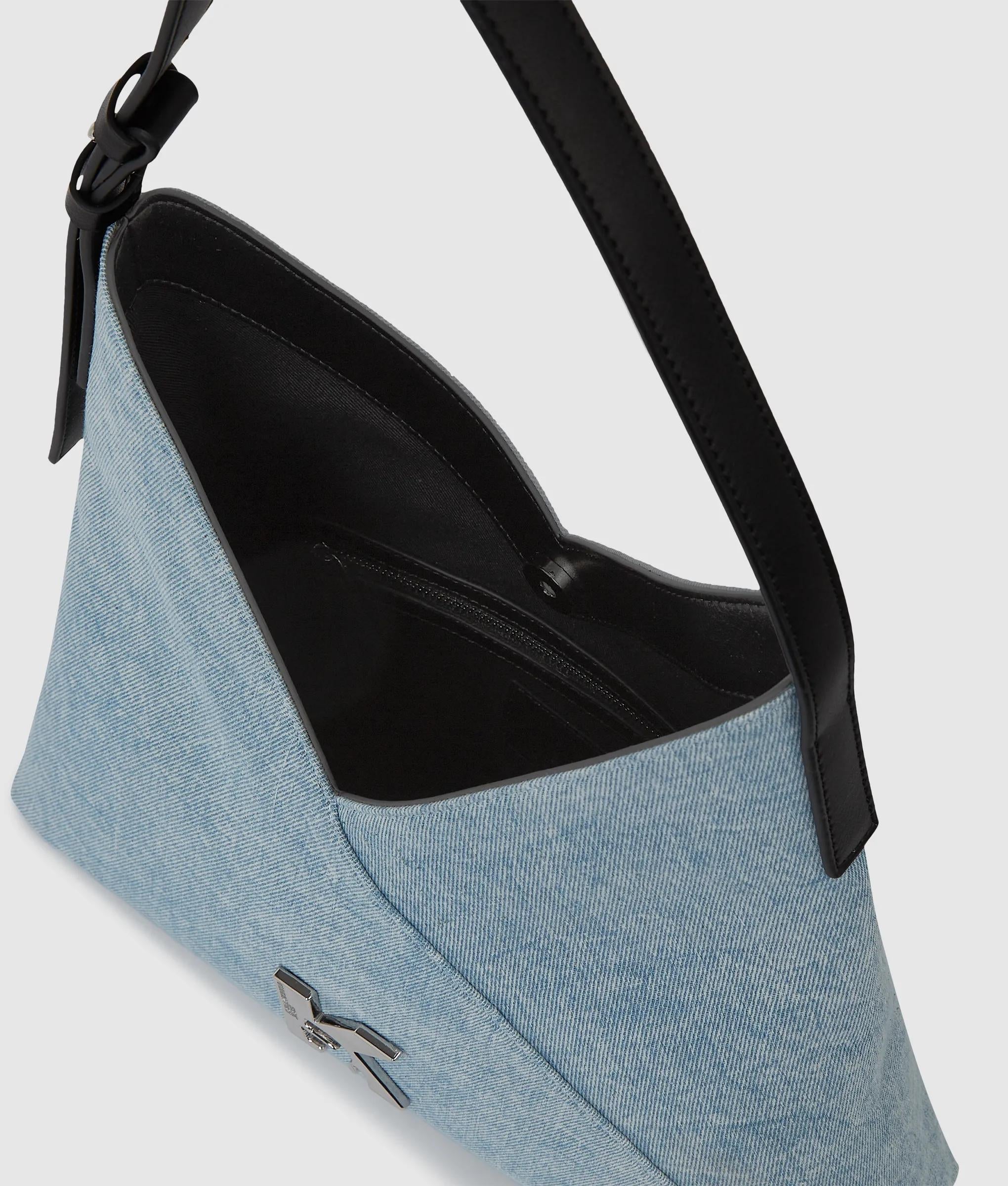 Geo small denim tote bag