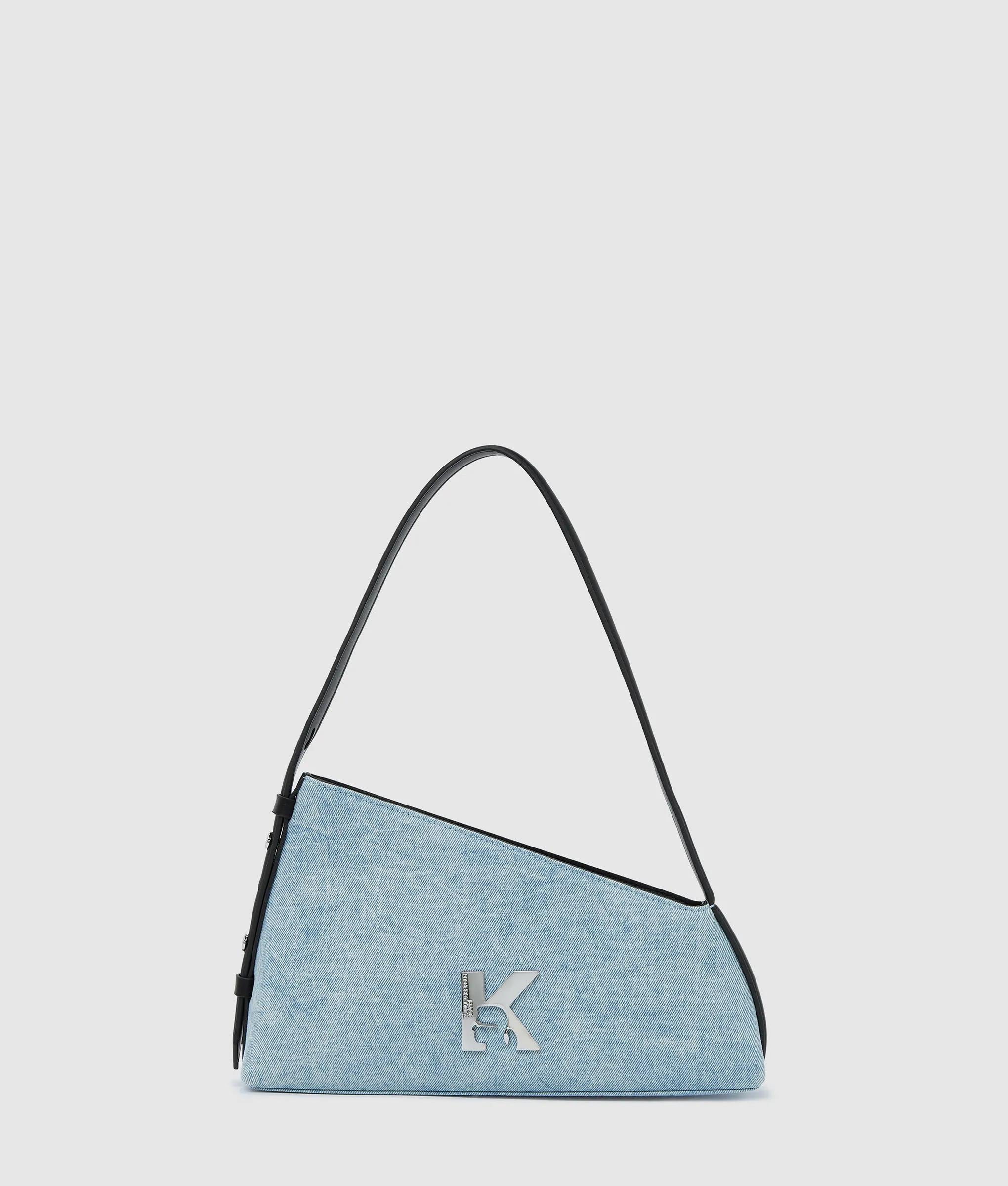 Geo denim shoulder bag