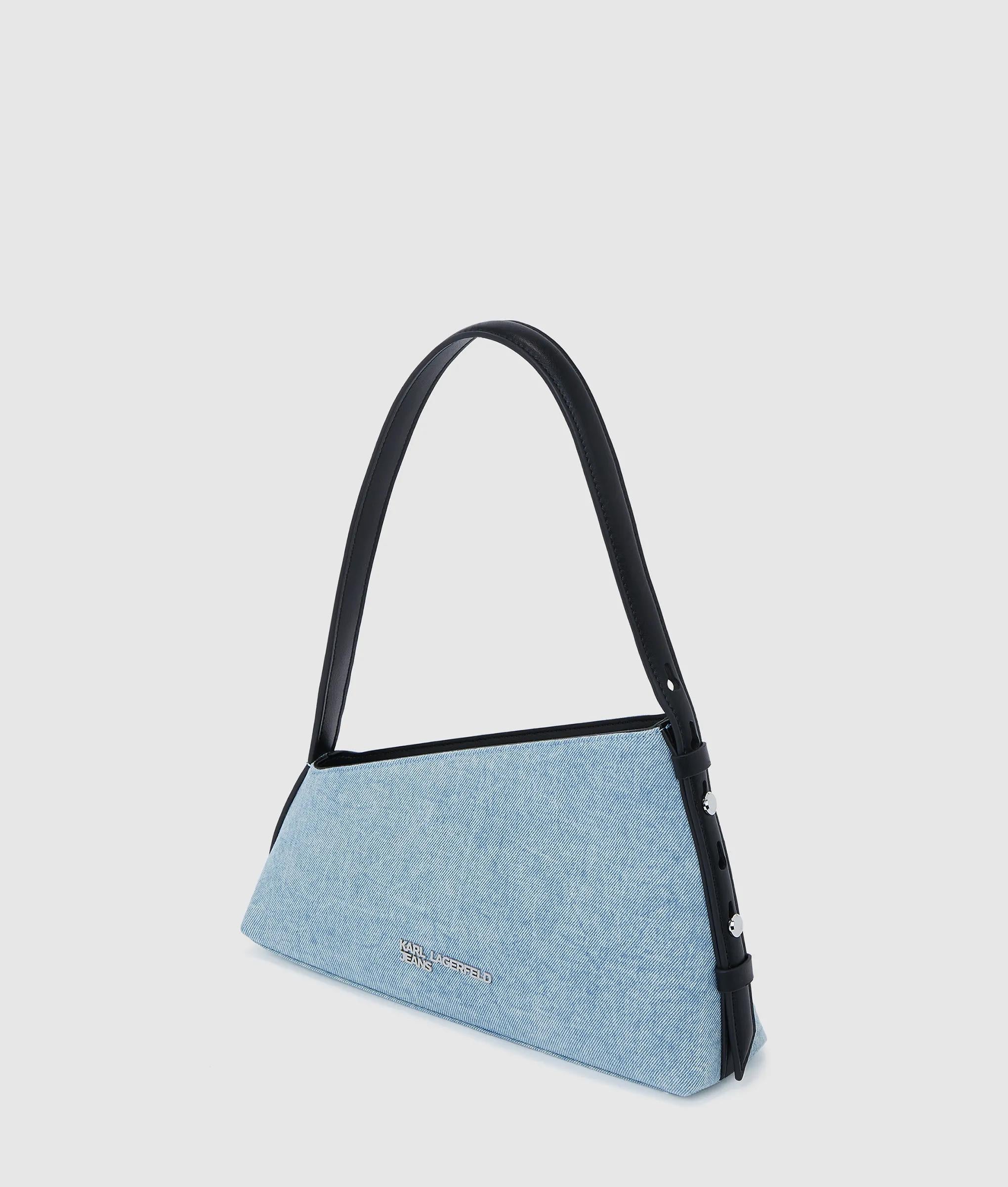 Geo denim shoulder bag