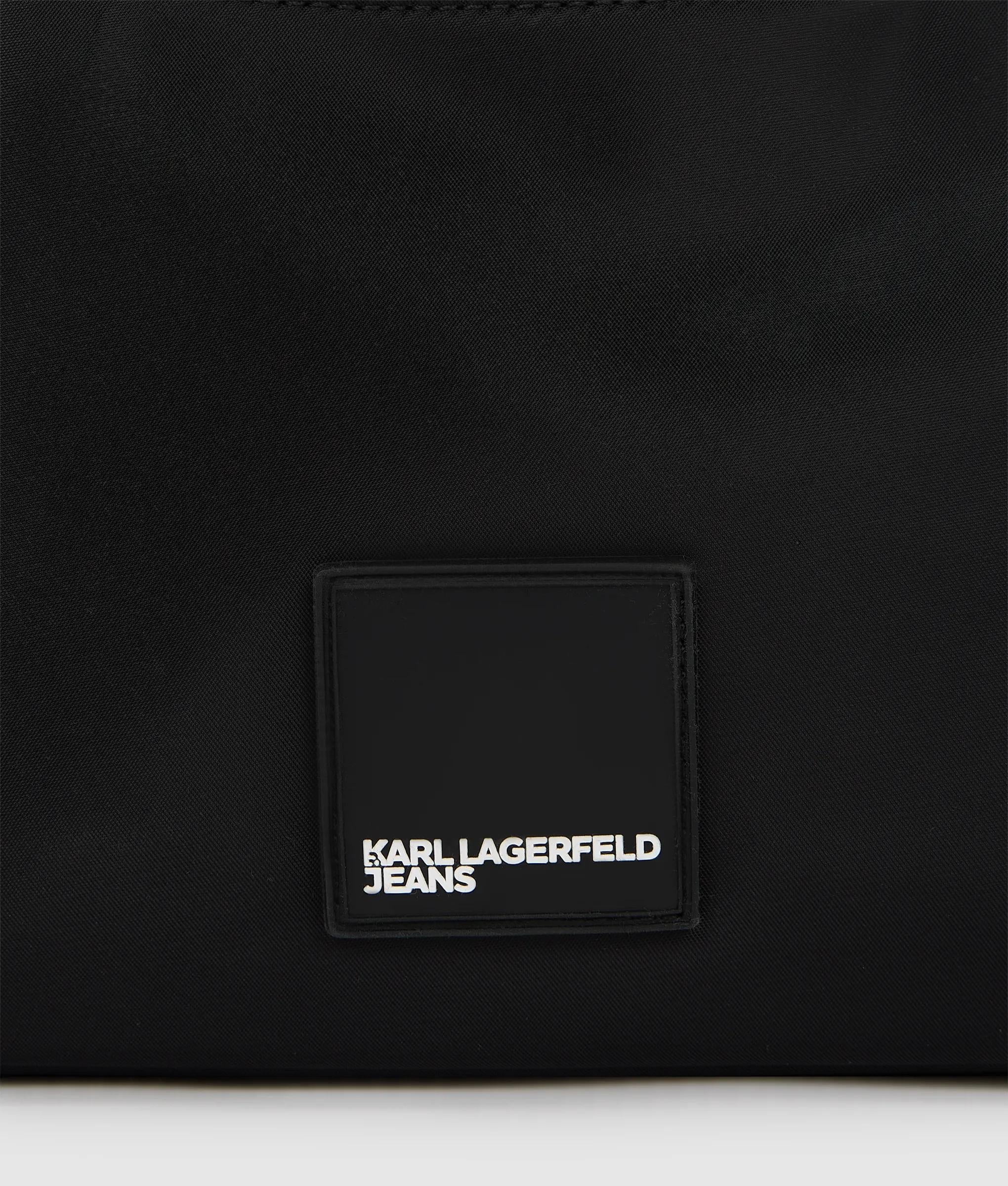 Nylon lace-up shoulder bag
