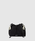 Nylon lace-up bucket bag