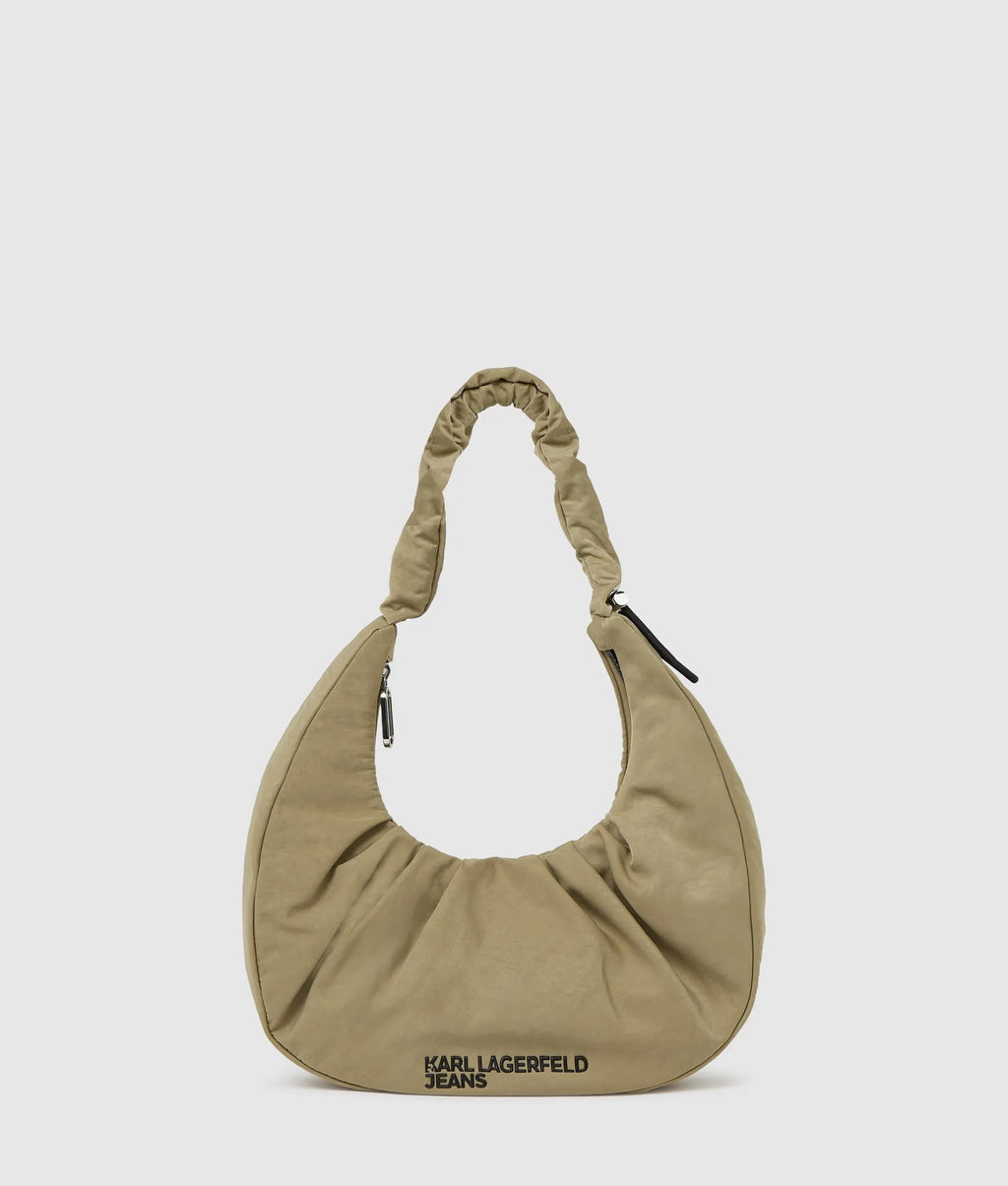 Gathered hobo bag