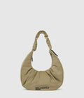 Gathered hobo bag