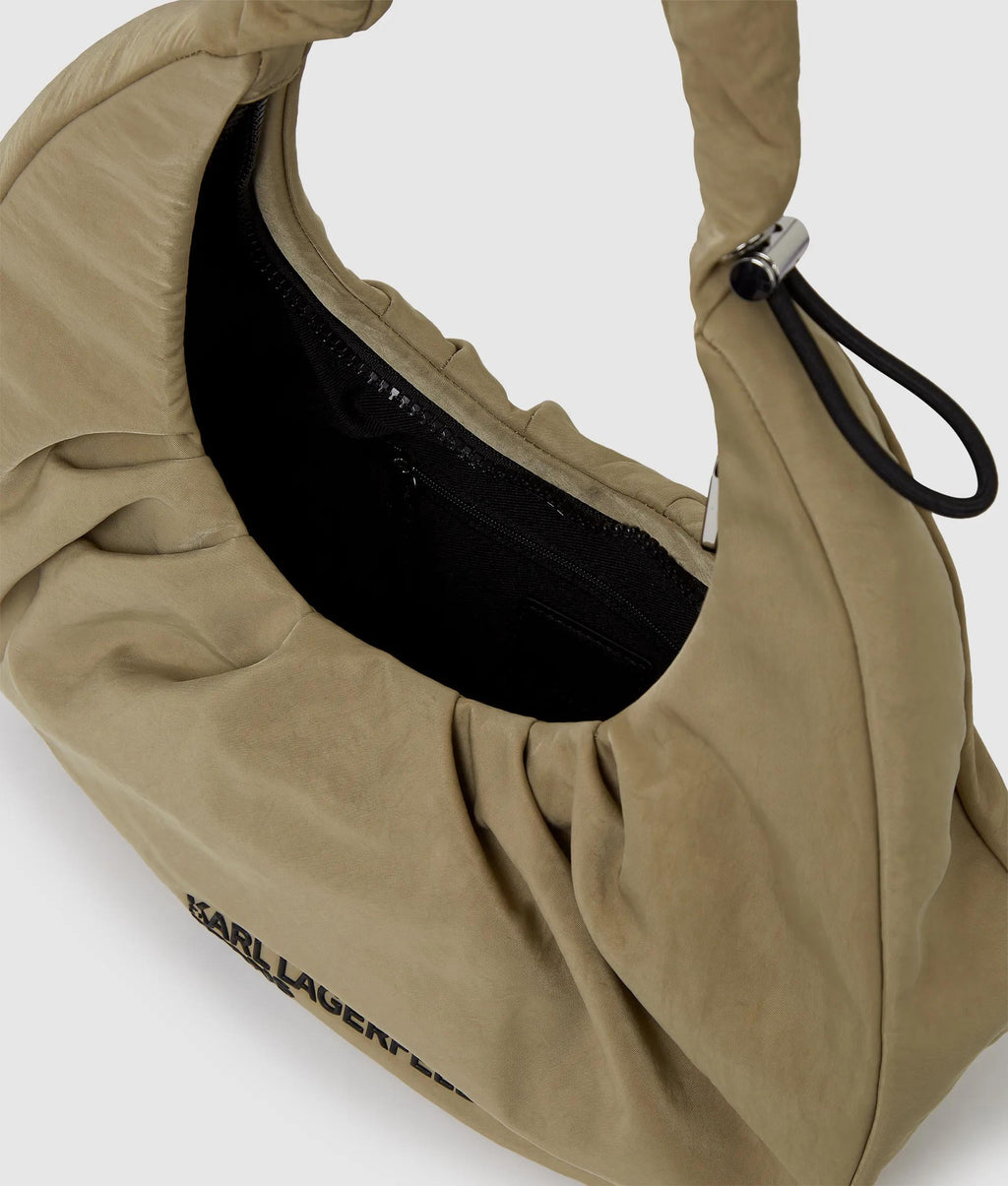 Gathered hobo bag