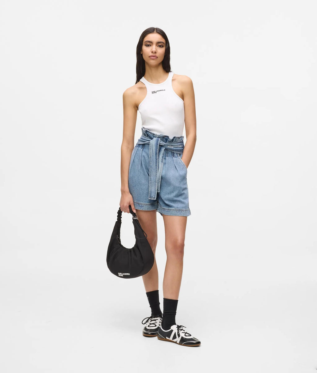 Gathered hobo bag