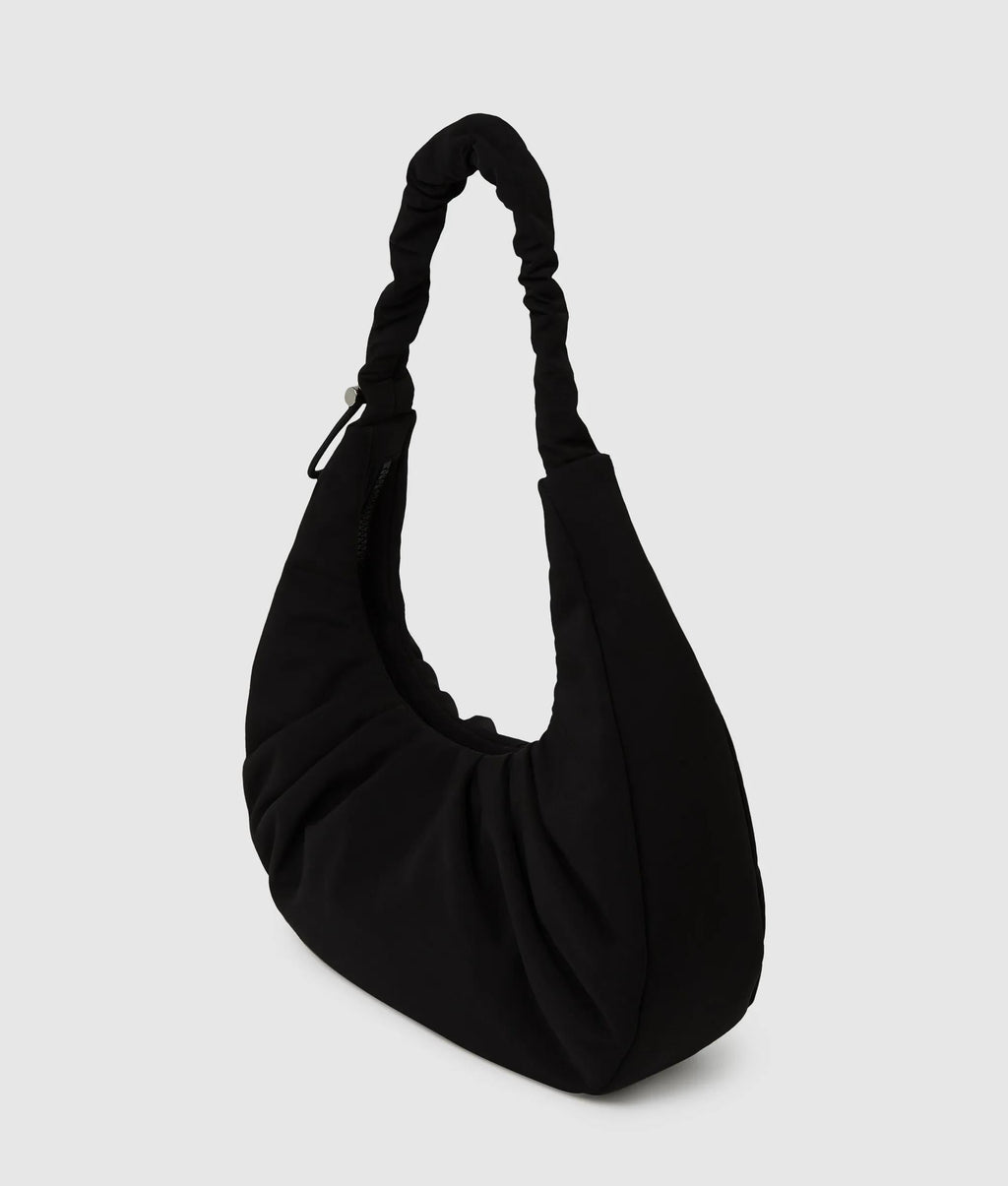 Gathered hobo bag