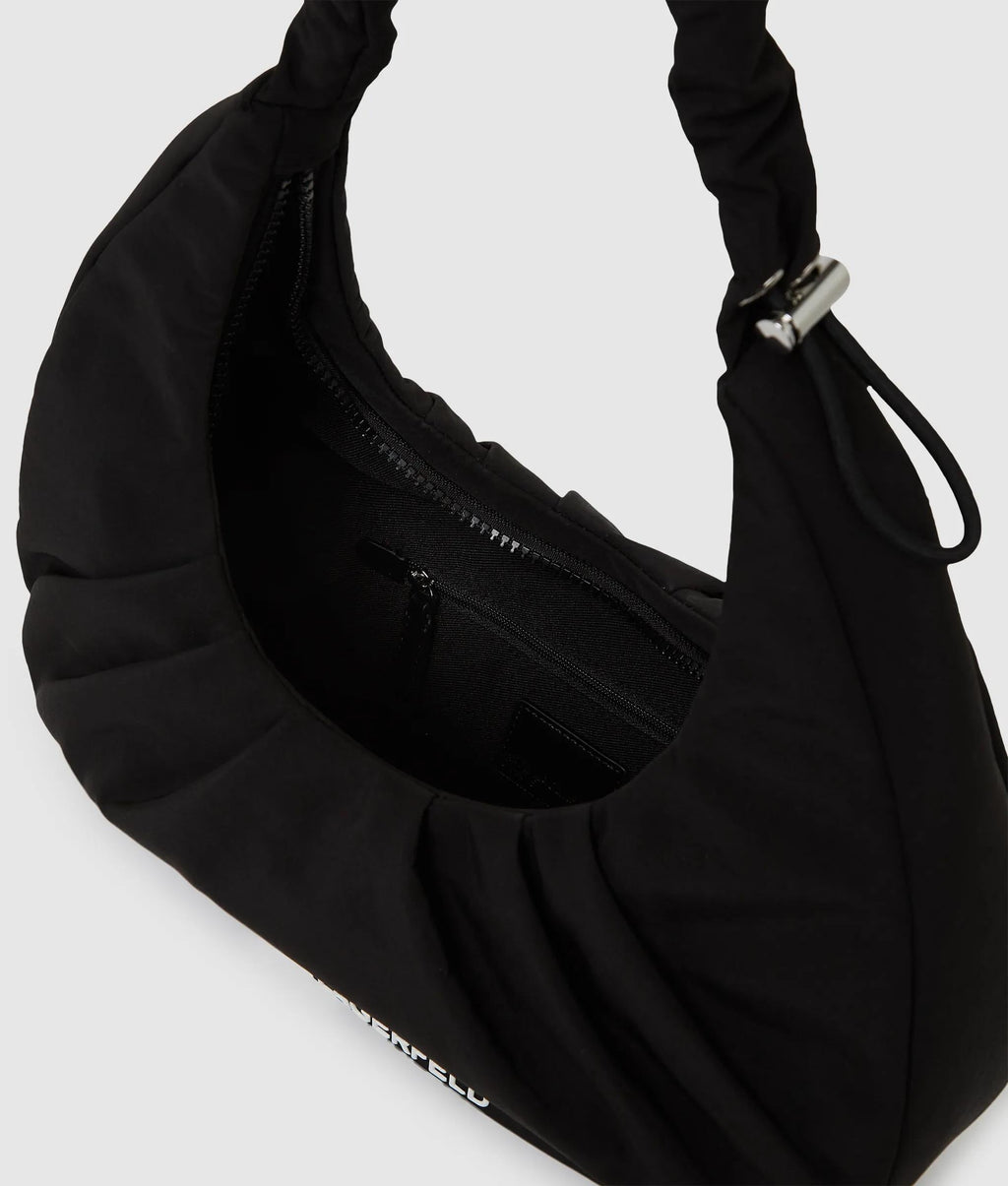 Gathered hobo bag